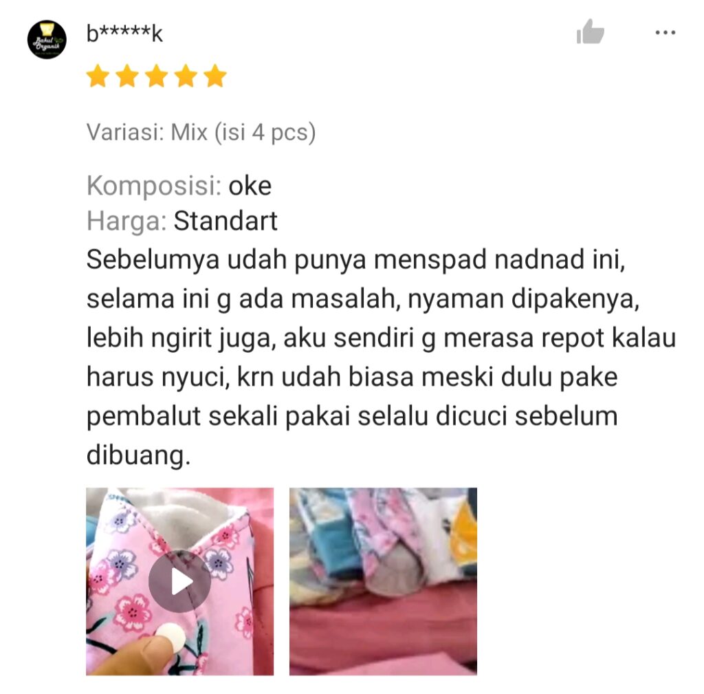 Bisnis Online Agen, Mitra, Reseller Pembalut Kain & Menspad Nadnad